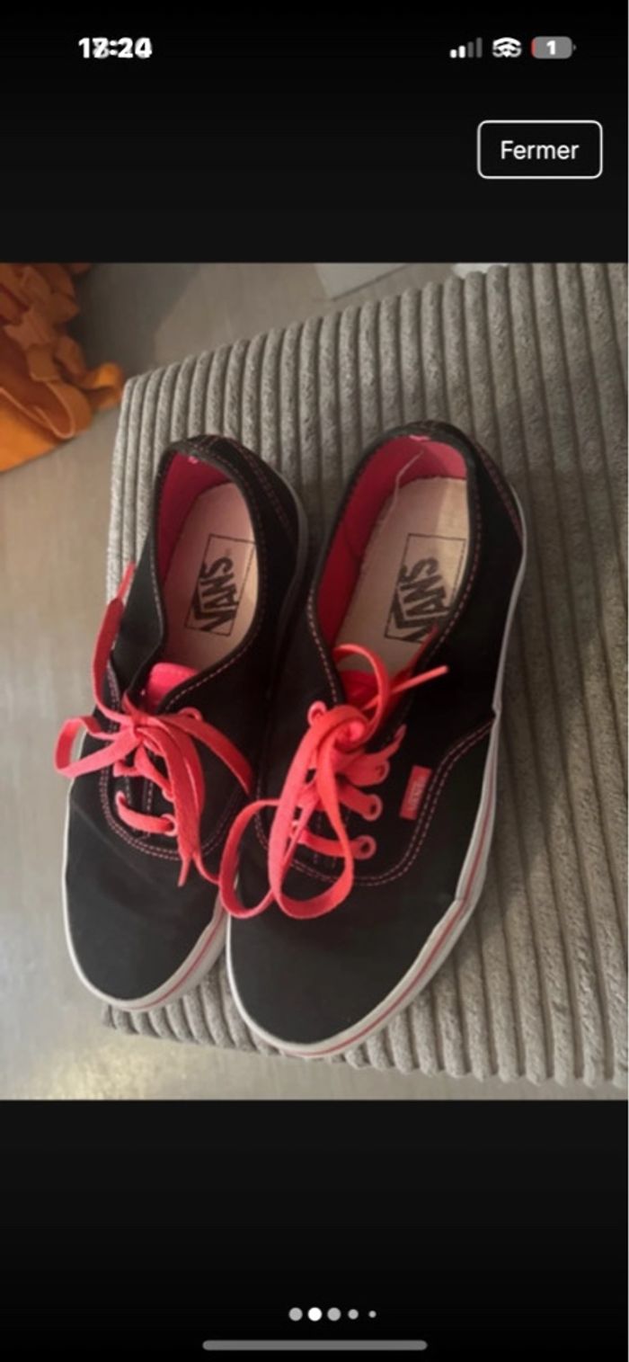 Vans pop rose fluo noir taille 39 - photo numéro 3