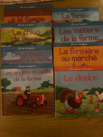 Lot de 8 livres «  L à vie à la ferme »