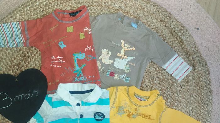 Lot de 4 t-shirt manches longues 3 mois - photo numéro 5