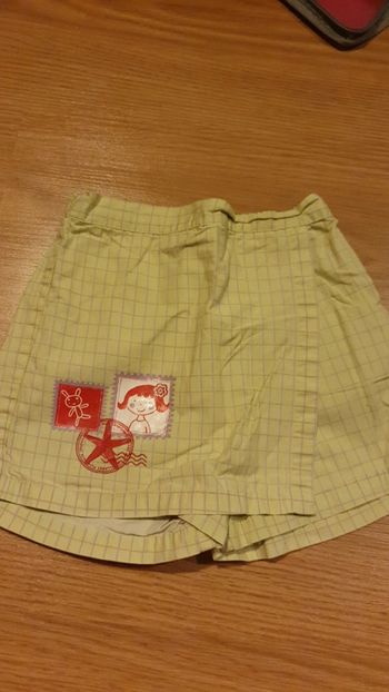 jupe short dpam vert pomme 2 ans