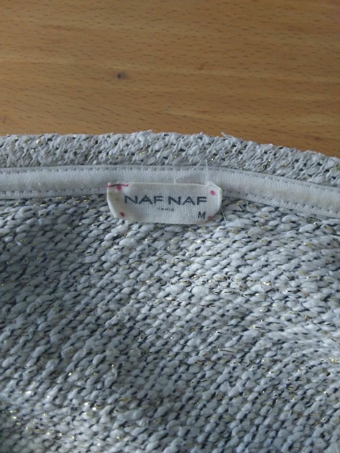 Sweat coton beige fils doré - photo numéro 2