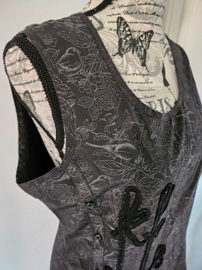 Magnifique Robe Noire à motifs de marque Kanabeach et de taille 40 - photo numéro 4