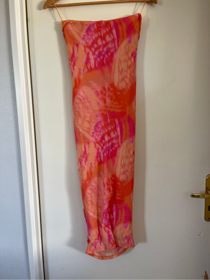 Robe de soirée orange Gina Tricot – Taille M - photo numéro 4