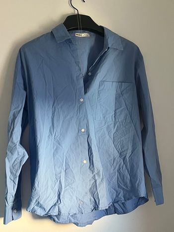 Chemise oversize bleu flashis pull and bear