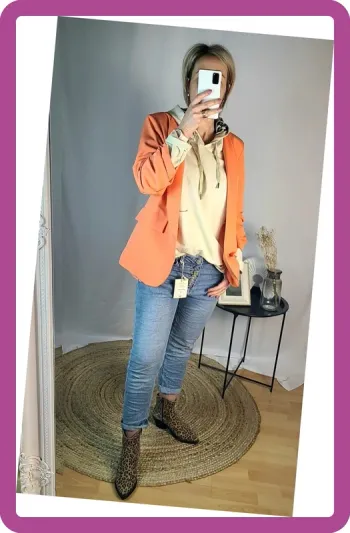 Blazer manches froncées, NEUF avec étiquette