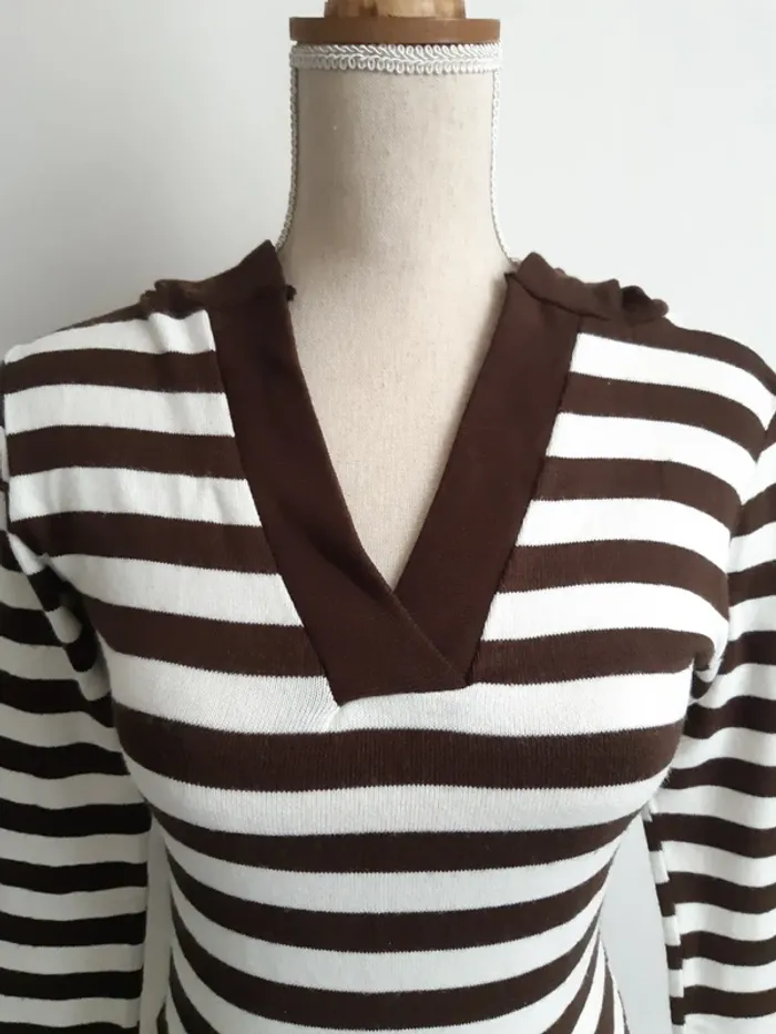 Pull rayé à capuche Jinger Mode - photo numéro 2