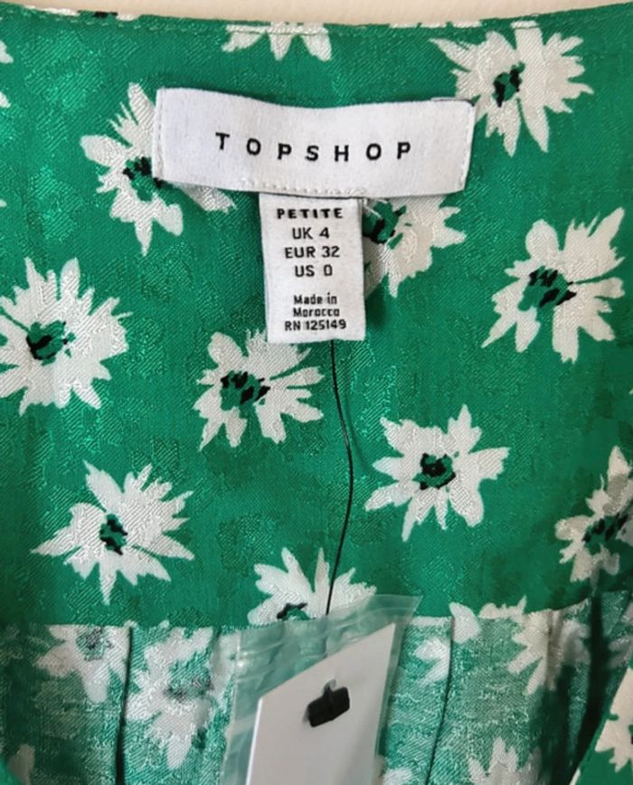 Robe fleurie, verte et blanche, Topshop - photo numéro 12