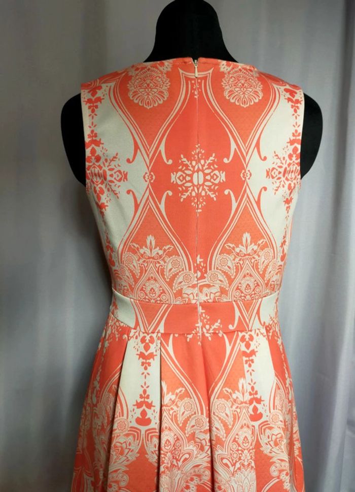 Robe orange & crème à motifs baroques – Bodyflirt Boutique – T. 36/38 (S) - photo numéro 11