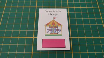 Carte Va sur la case Manège pièce jeu de société Monopoly junior à la fête foraine Hasbro #B83