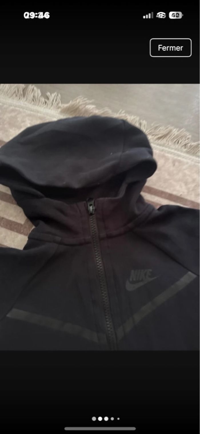 Veste jogging noir Nike taille 2/3 ans - photo numéro 2