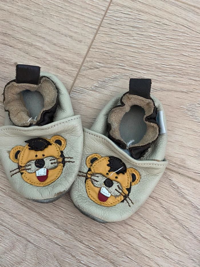 Chaussons en cuir 0/6 mois