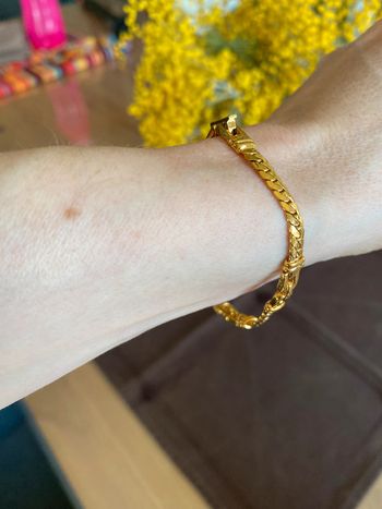 Bracelet vintage en métal doré