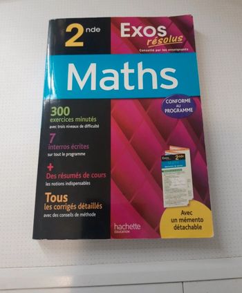 🙂 livre exos maths seconde 🙂