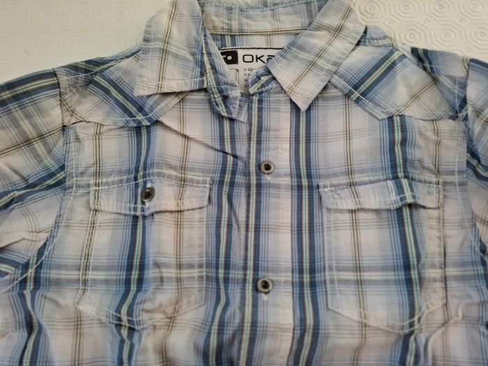 Chemise carreaux bleus Okaidi T 4 ans - photo numéro 2