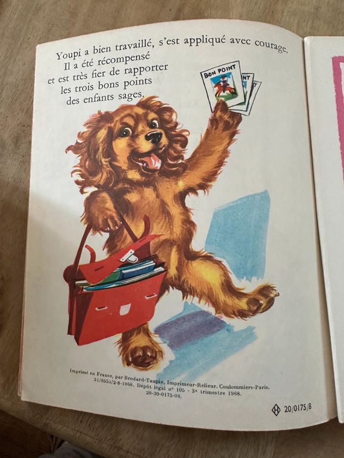 Livre ancien cartonné Les albums roses Hachette Youpi à l’école cocker Pierre Probst Caroline - photo numéro 10