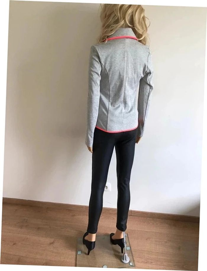 Blazer gris et rose fluo neuf AJC taille 36 - photo numéro 14