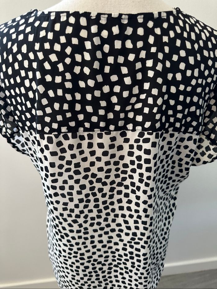 Blouse bariolée noire et blanche Mona T40 L - photo numéro 6