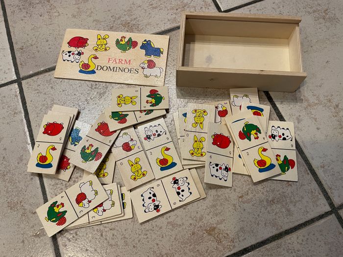 Dominos enfant animaux de la ferme