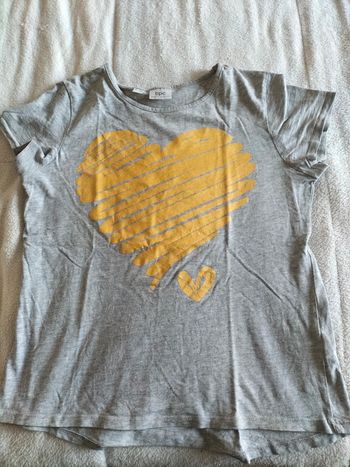 Maillot gris coeur bpc 14 ans