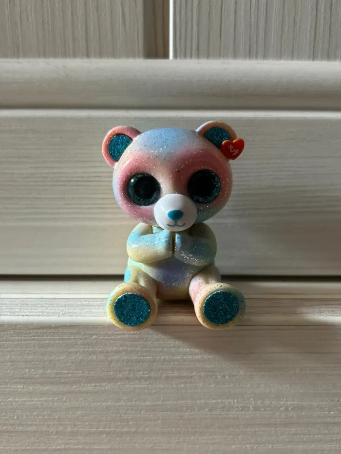 Figurine TY Mini Beanie Boos / HOPE Bear (Series 5) / Très bon état / kawaii