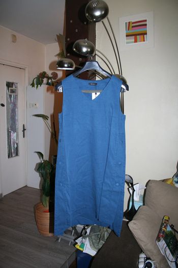 🌸Robe lin indigo Taille 42 "Cop Copine" 🌸