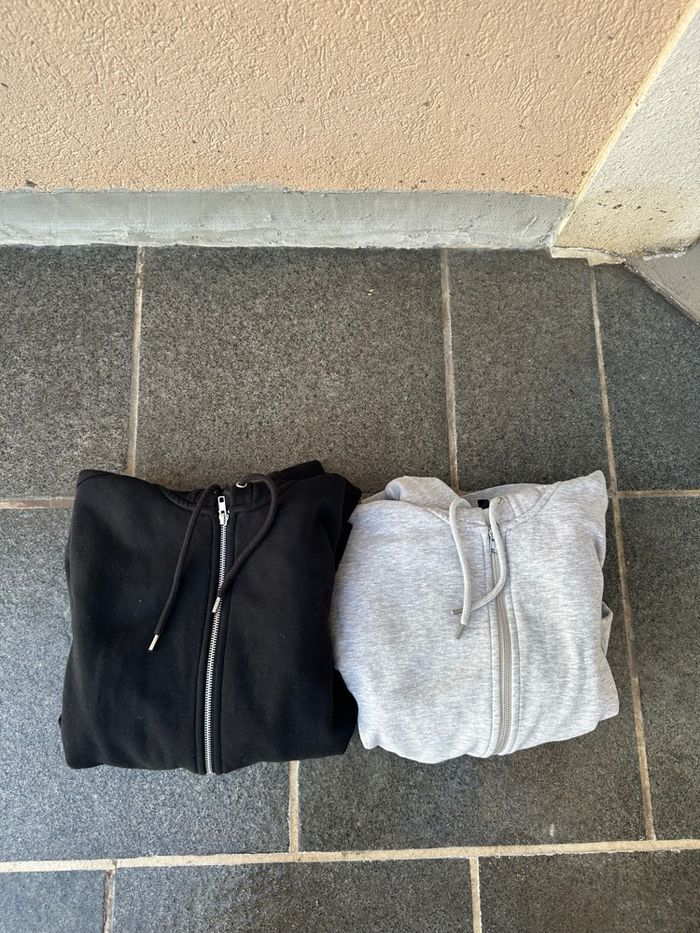 Lot de deux vestes grise et noire - photo numéro 2