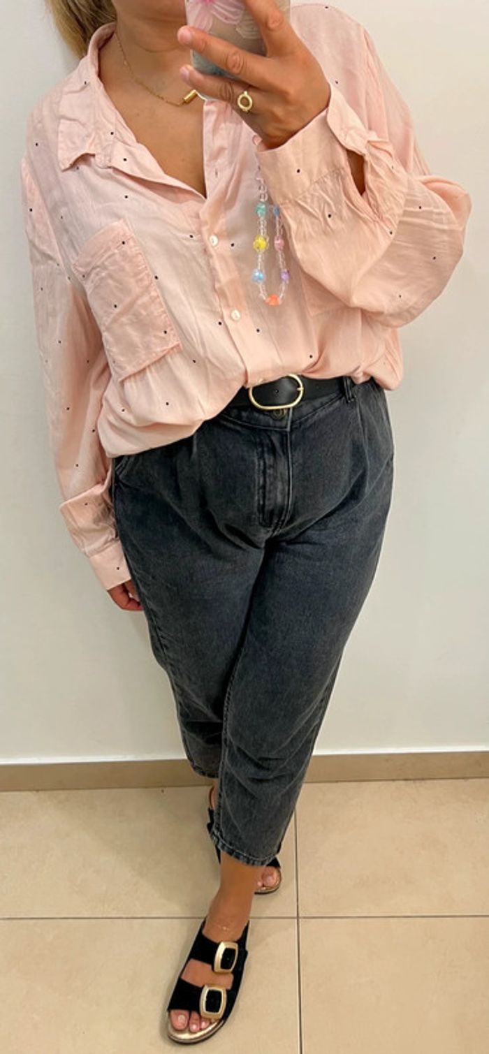 🌺Chemise à pois fluide  ample Taille 2XL - photo numéro 2