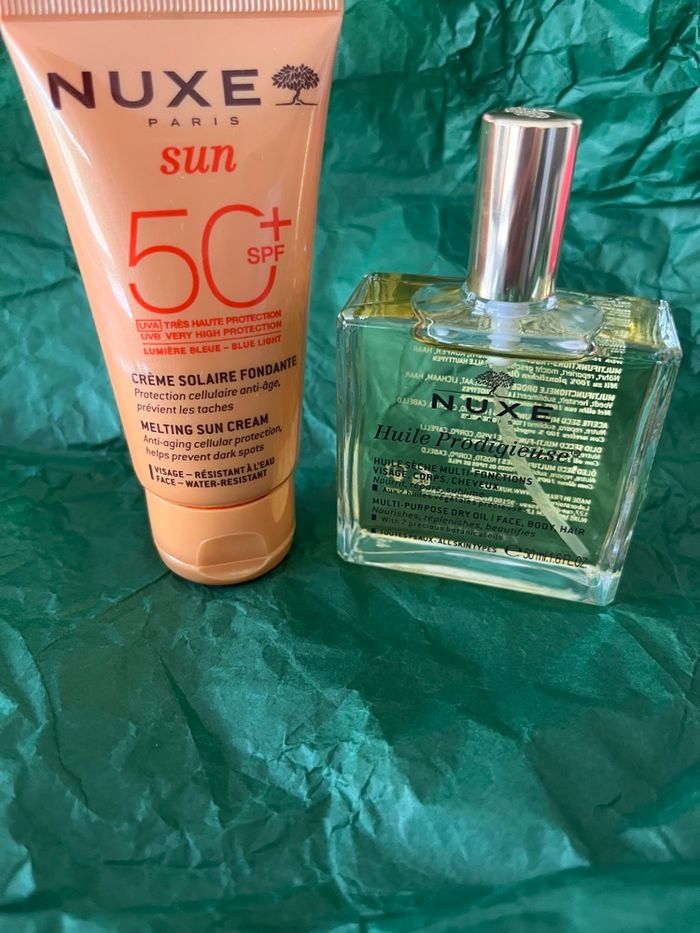 Crème solaire fondante 50 + huile prodigieuse Nuxe neufs