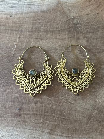 Boucle d’oreilles labradorite 