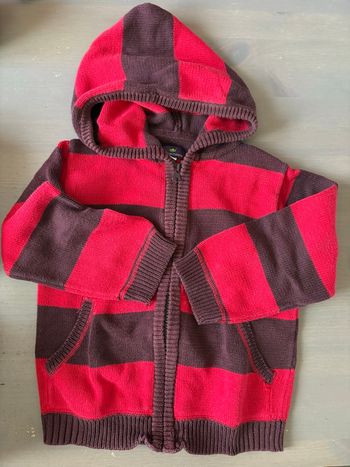 Gilet zippé à capuche sergent major 4 ans