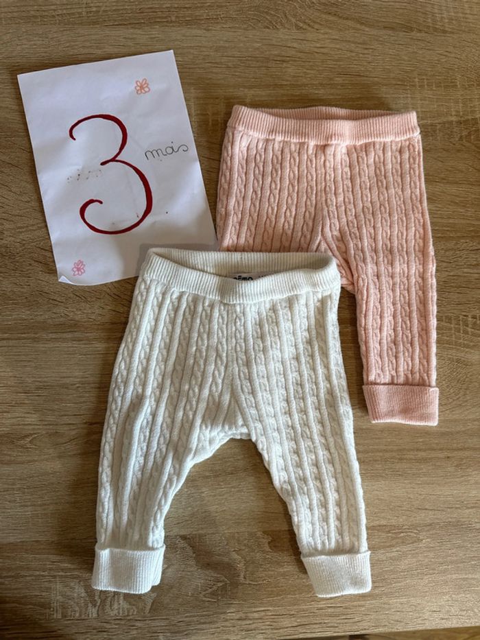 Lot 2 pantalons 3 mois Gemo