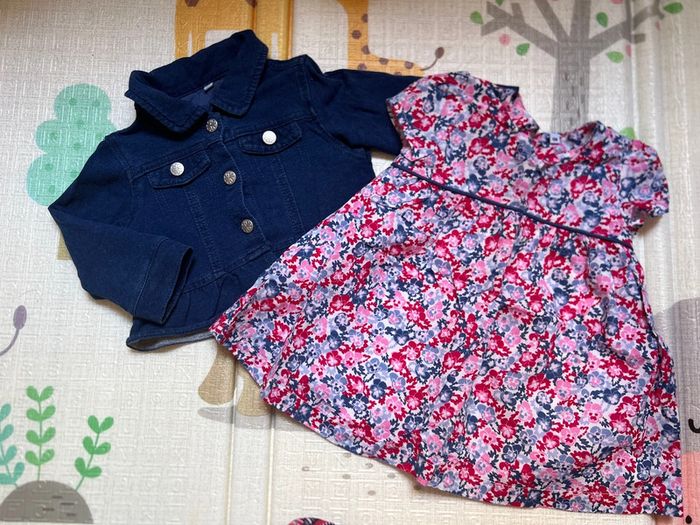 Ensemble robe et veste en jean stretch