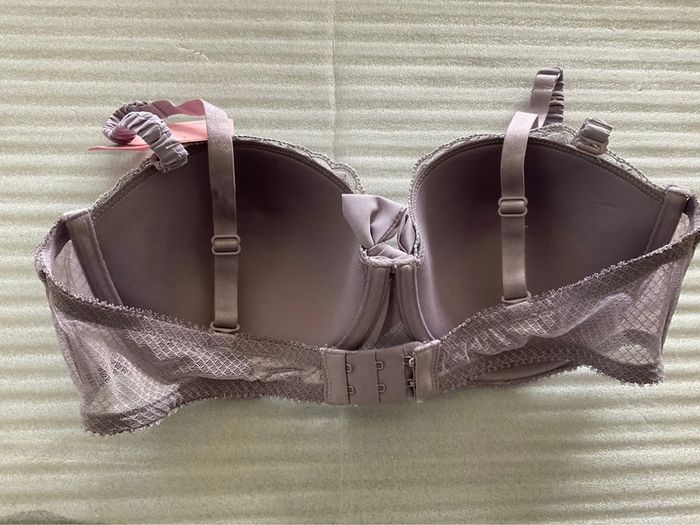 Soutien-gorge mauve et blanc Affinitas neuf - photo numéro 7