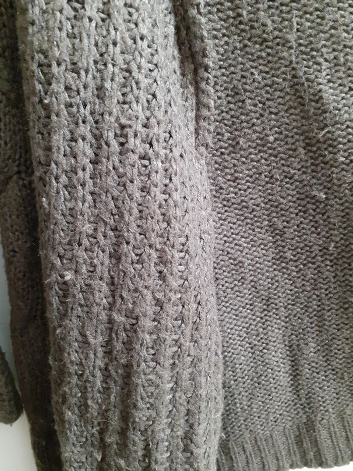 Veste en laine marron chose promise taille L - photo numéro 2