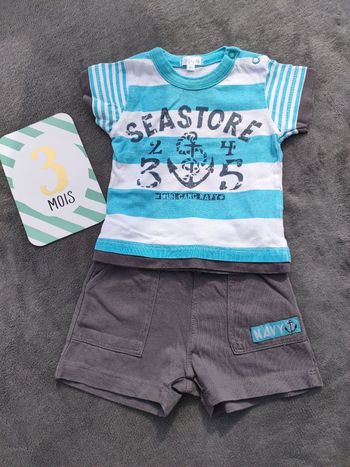 Ensemble t-shirt et short 3 mois
