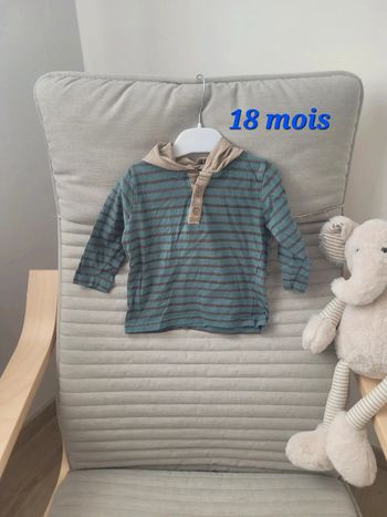 Manches longues à capuche 18 mois