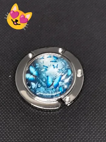 Porte sac a main papillons bleu