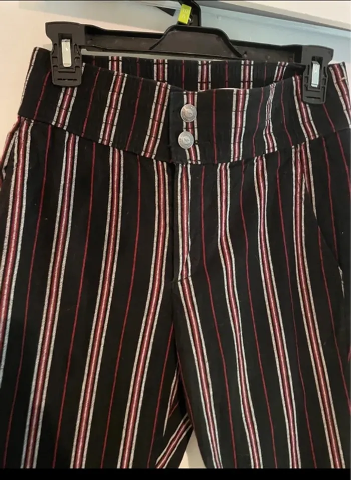 Pantalon rayé noir Hollister taille S - photo numéro 3