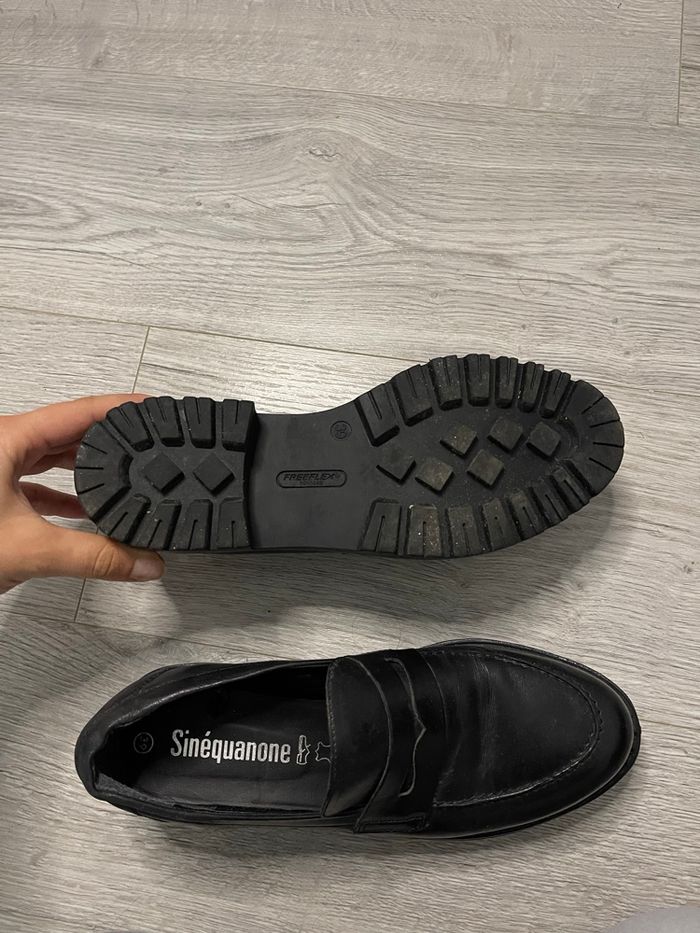 Mocassins noirs en cuir Sinéquanone - pointure 39 - photo numéro 4