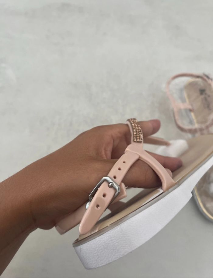 Sandales rose gold et blanches Shein - photo numéro 2