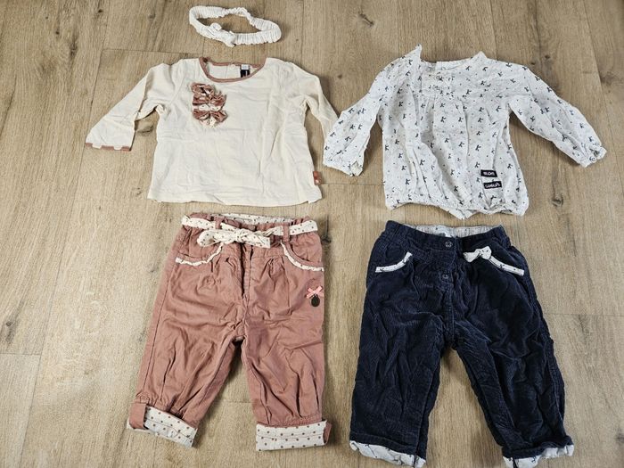 Lot 16 pièces vêtements bébé fille 9 mois mi saison printemps automne - photo numéro 2