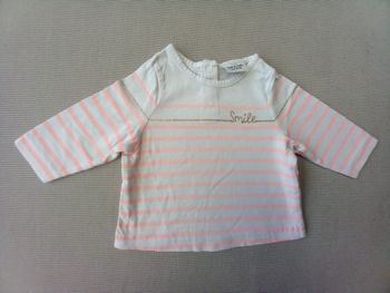 T-shirt longues manches bébé fille TAO 3m 59cm