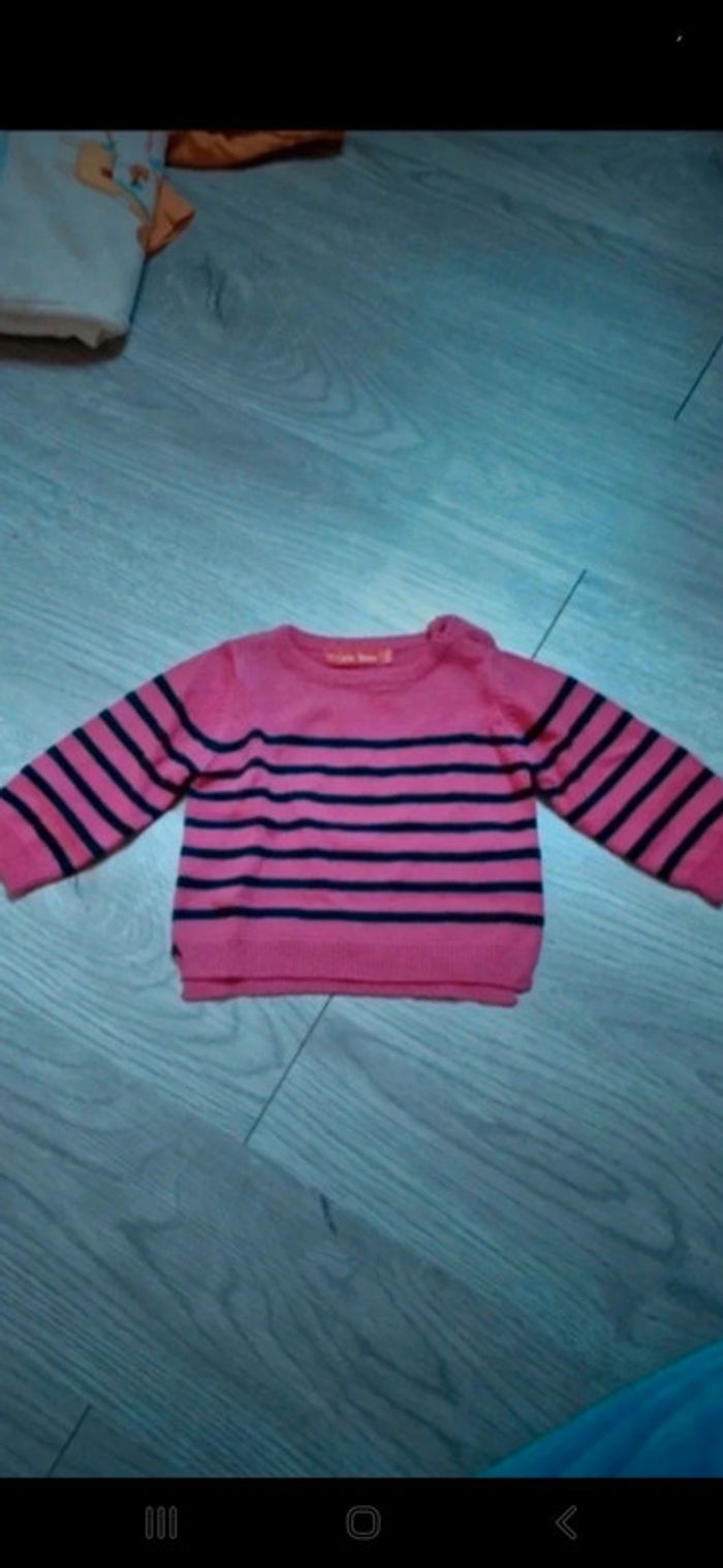 Pull fin à rayures manches longues Tissaia 3mois 👻