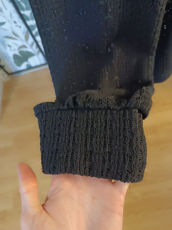 Blouse en maille noir Kiabi - Taille M - photo numéro 2