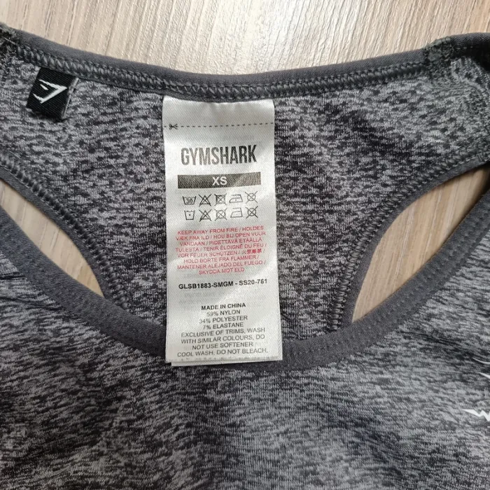 Brassière gymshark femme hauts gris xs - photo numéro 5