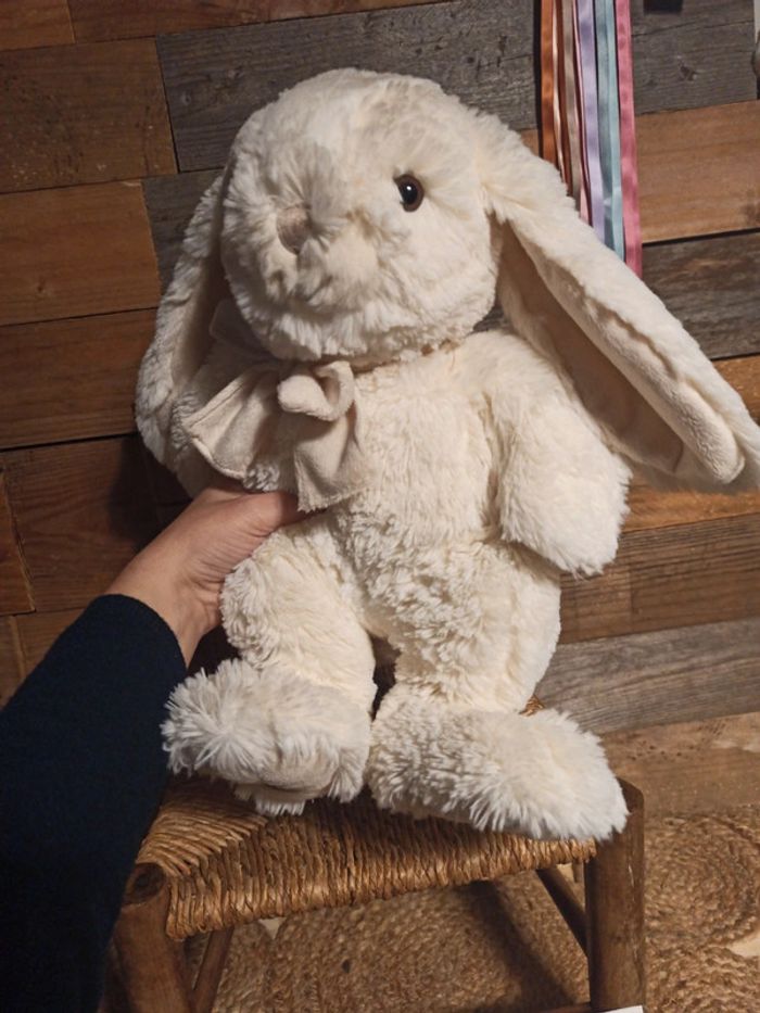 peluche lapin blanc Bukowski tbe - photo numéro 4