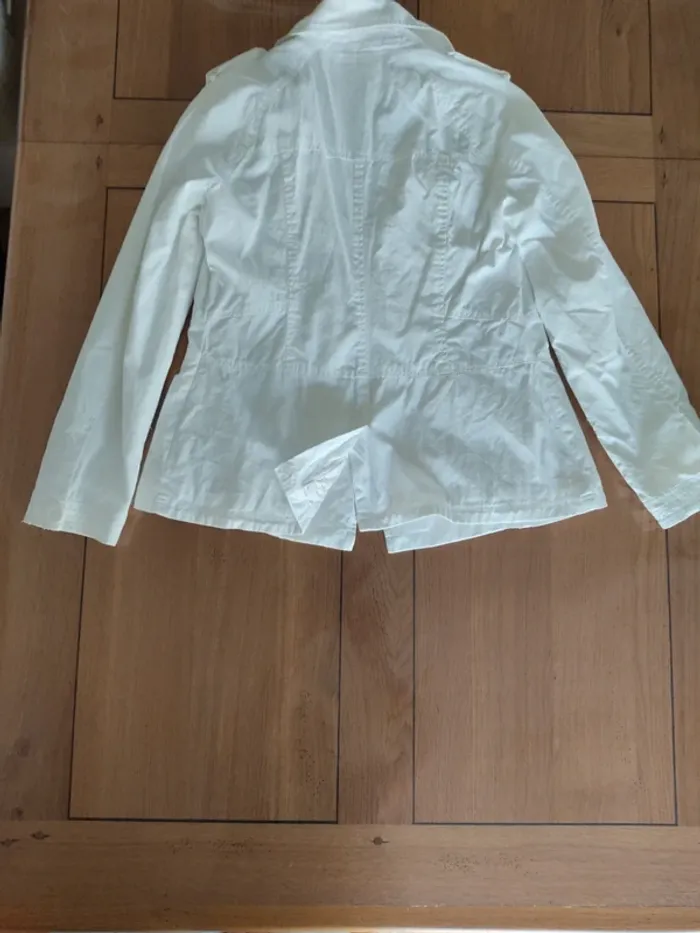 Vend veste longue coton blanc - photo numéro 5