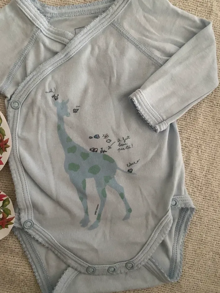 Body croisé cache cœur manches longues petit bateau - photo numéro 3