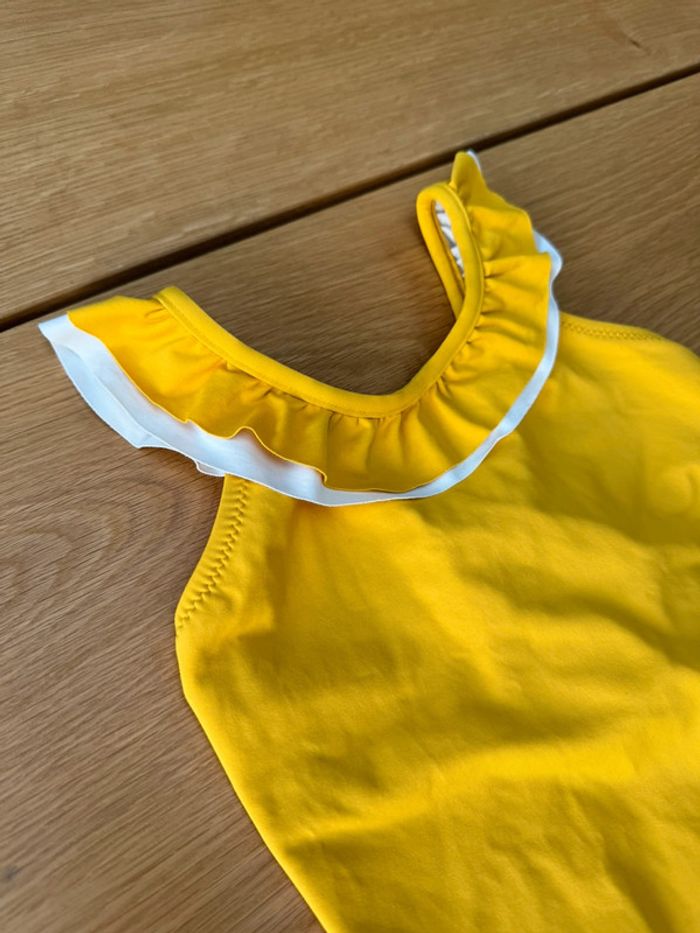 Maillot de bain 1 pièce jaune avec volants - Taille 3 Ans - photo numéro 3