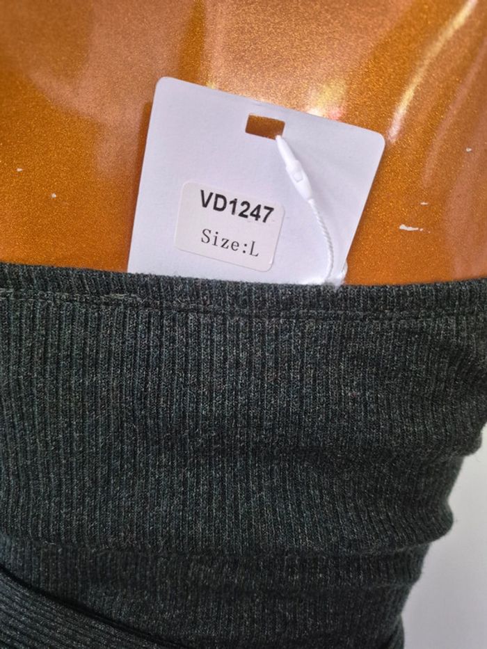 Robe Bustier Femme Gris Vert - photo numéro 3